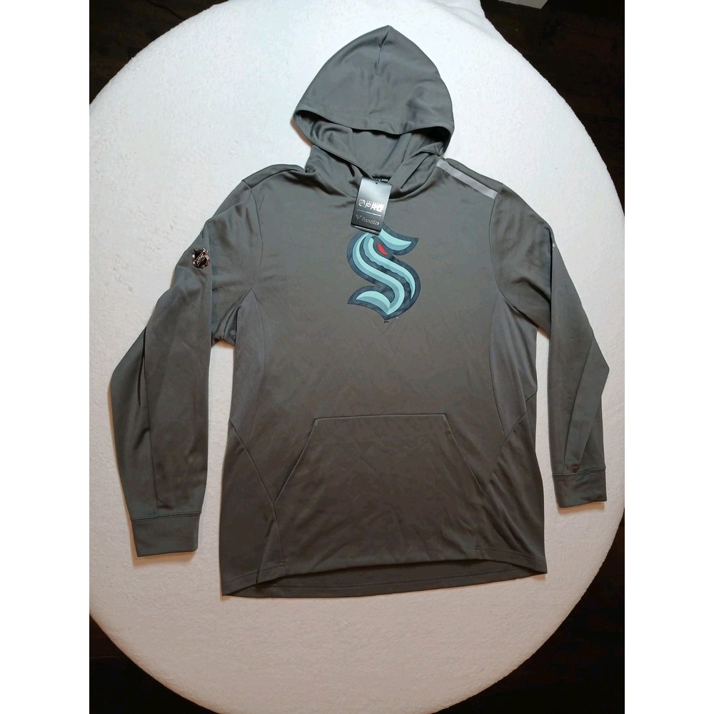 NWT Fanatics Authentic Pro Seattle Kraken NHL Gray Pullover Hoodie Men's 2XL